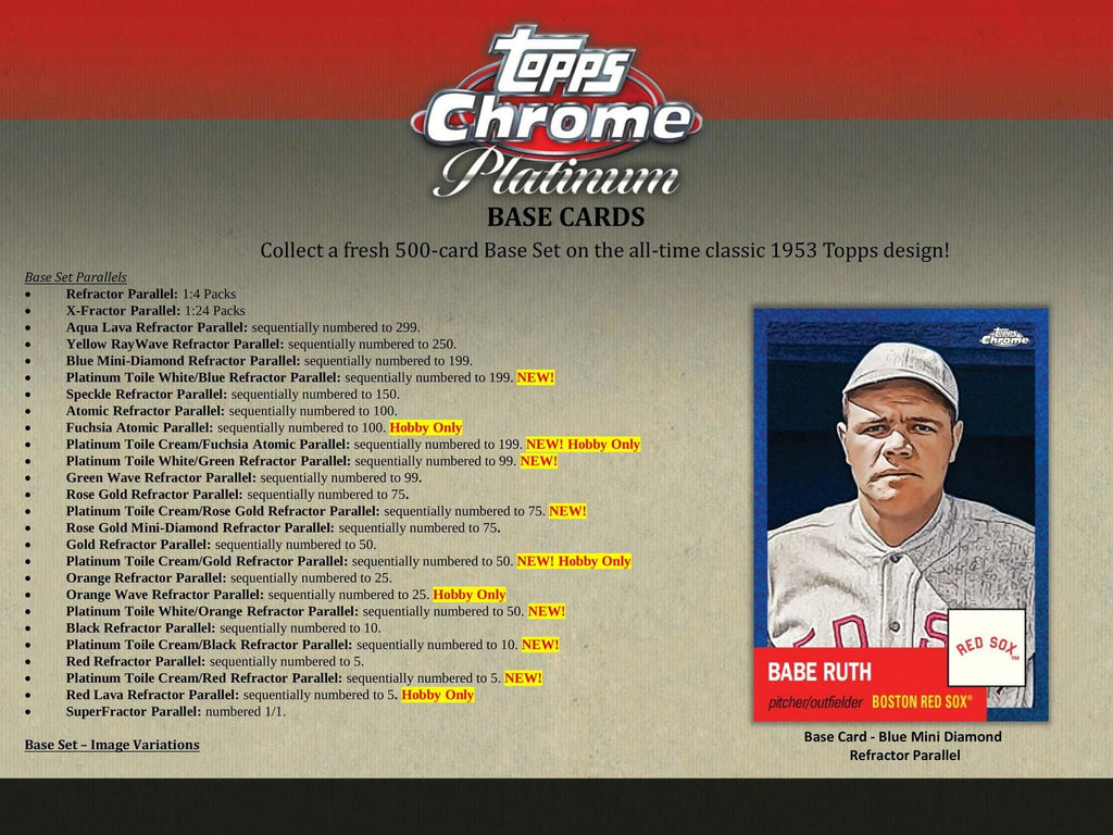 2022 Topps Chrome Platinum Anniversary Baseball Hobby Pack Eastridge