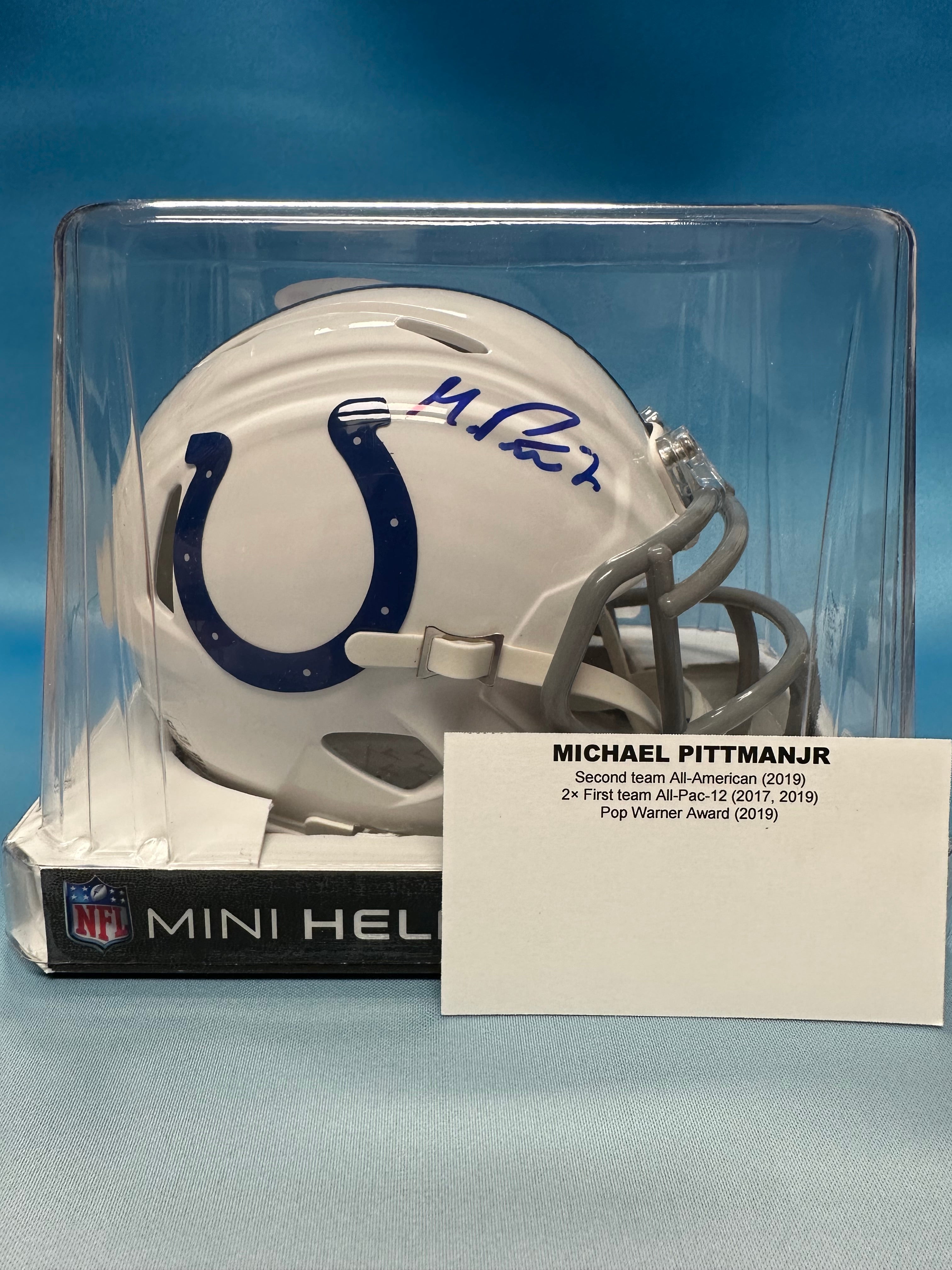 Michael Pittman Jr Autographed Indianapolis Colts Mini Helmet | Eastridge Sports Cards