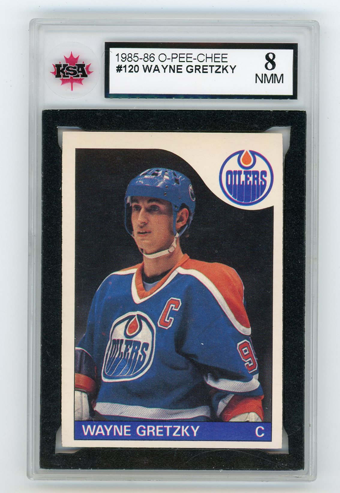 1985-86 O-Pee-Chee #120 Wayne Gretzky KSA 8 | Eastridge Sports Cards