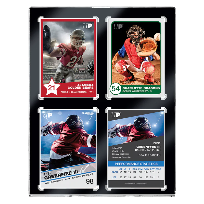 Ultra Pro 4-Card Black Border One-Touch Magnetic Holder (35pt) | Eastridge Sports Cards