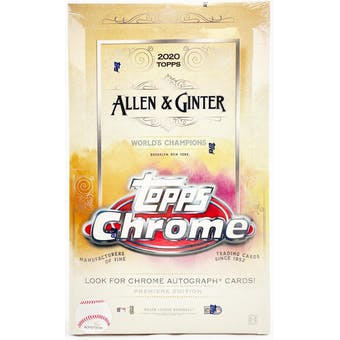 2020 Topps Allen & Ginter Chrome Baseball Hobby Pack | Eastridge Sports Cards