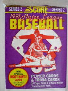 1991 Score Series 2 Baseball Hobby Pack | Eastridge Sports Cards