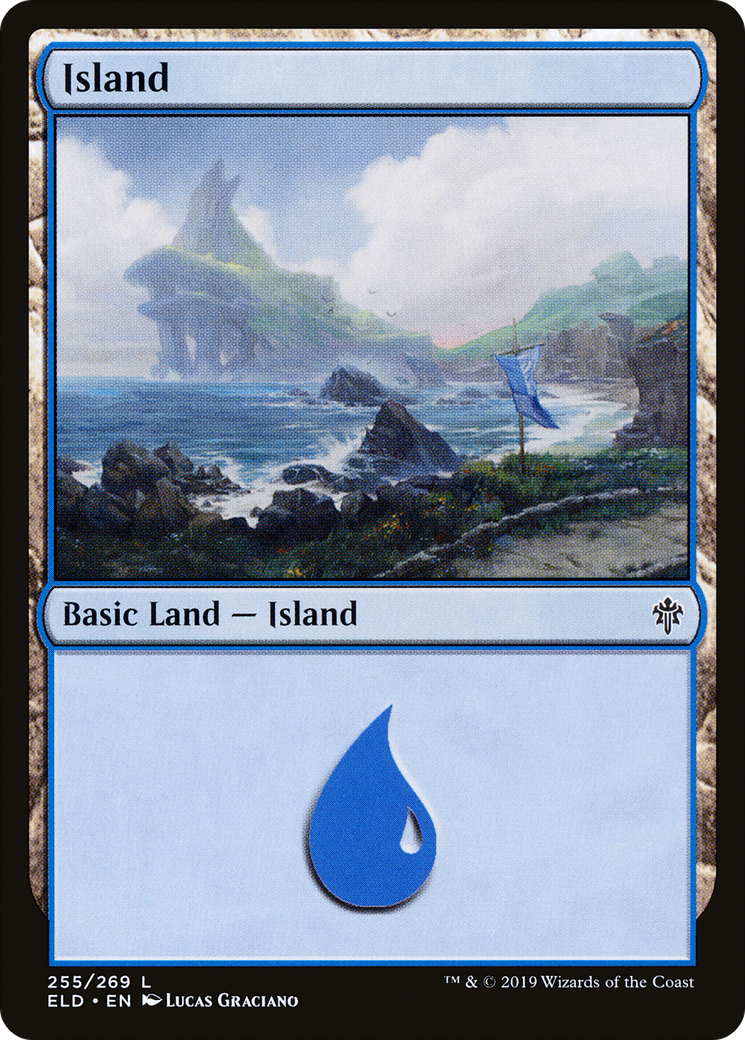 Island (255) (ELD-255) - Throne of Eldraine Foil