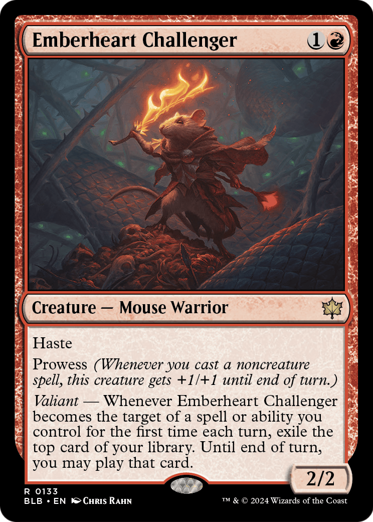 Emberheart Challenger (BLB-133) - Bloomburrow Foil