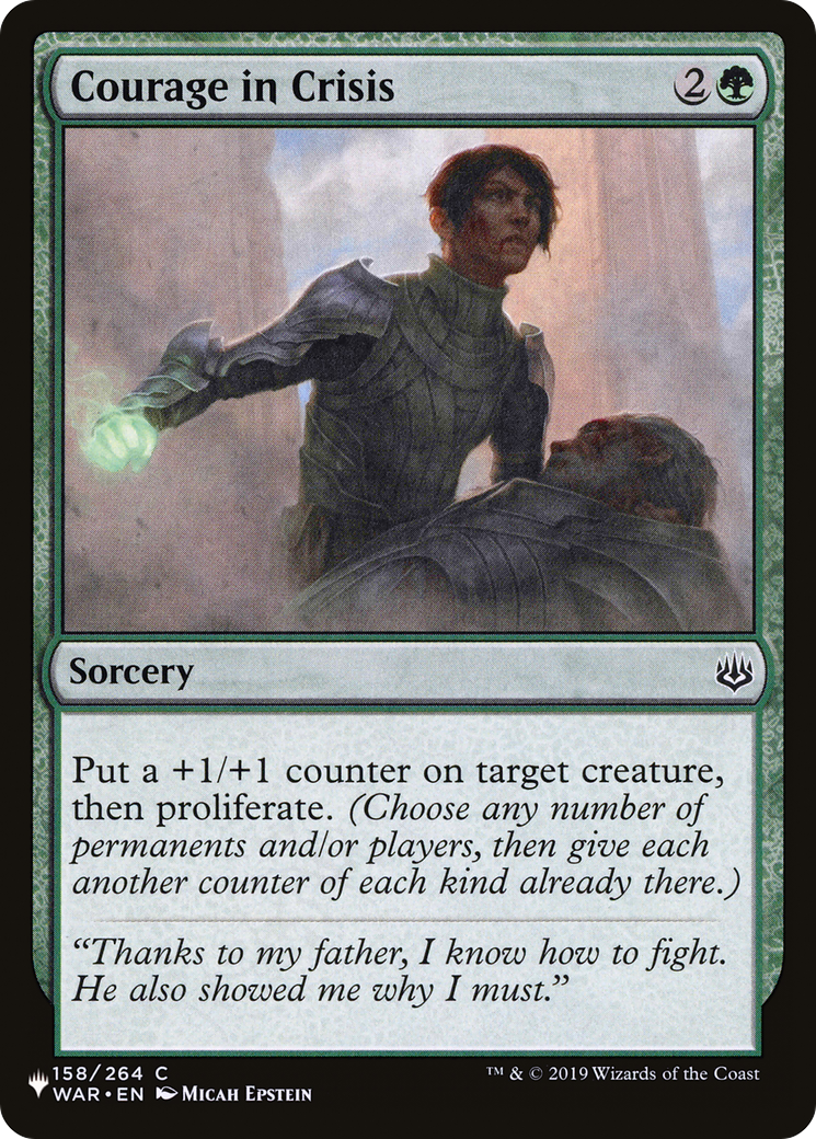 Courage in Crisis (LIST-158/264) - The List