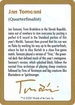Jan Tomcani Bio (WCD-JT0A) - World Championship Decks 2001
