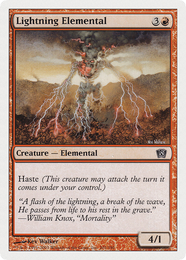 Lightning Elemental (8ED-201) - 8th Edition Foil