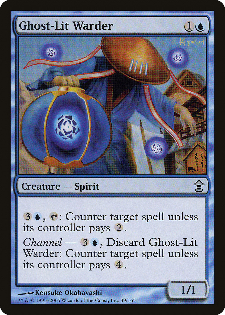 Ghost-Lit Warder (SOK-039) - Saviors of Kamigawa
