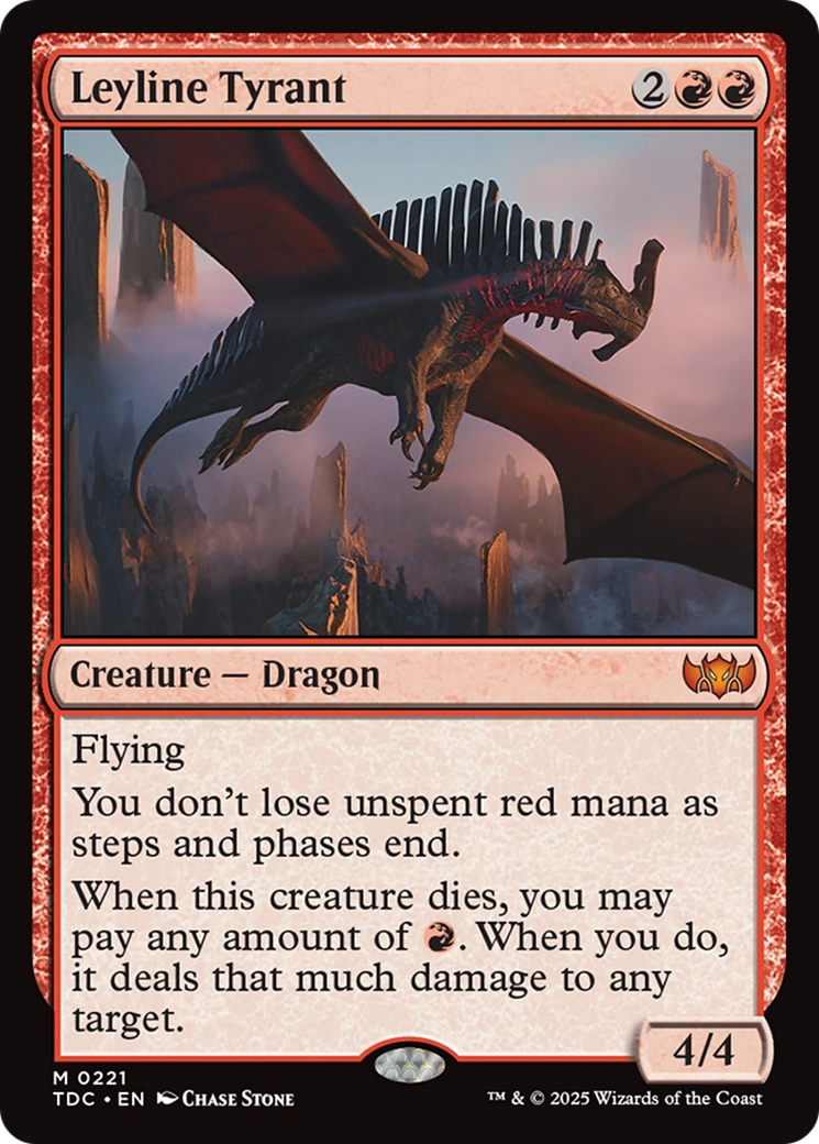 Leyline Tyrant (TDC-221) - Commander: Tarkir: Dragonstorm