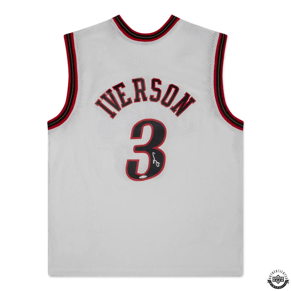 Allen Iverson Autographed Philadelphia 76ers Swingman 2000 White Mitchell & Ness Jersey (Upper Deck Authenticated)