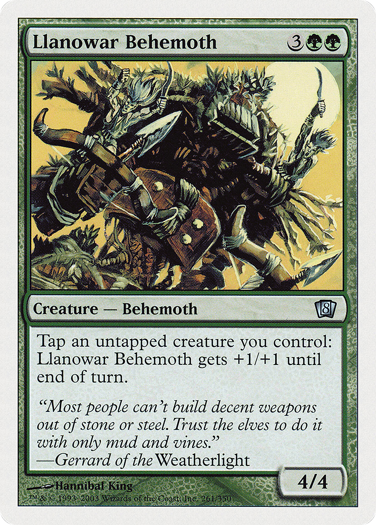 Llanowar Behemoth (8ED-261) - 8th Edition Foil