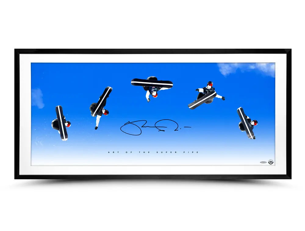 Shaun White Framed Autographed “Art of the Super Pipe” 36x15 (Upper Deck Authenticated)