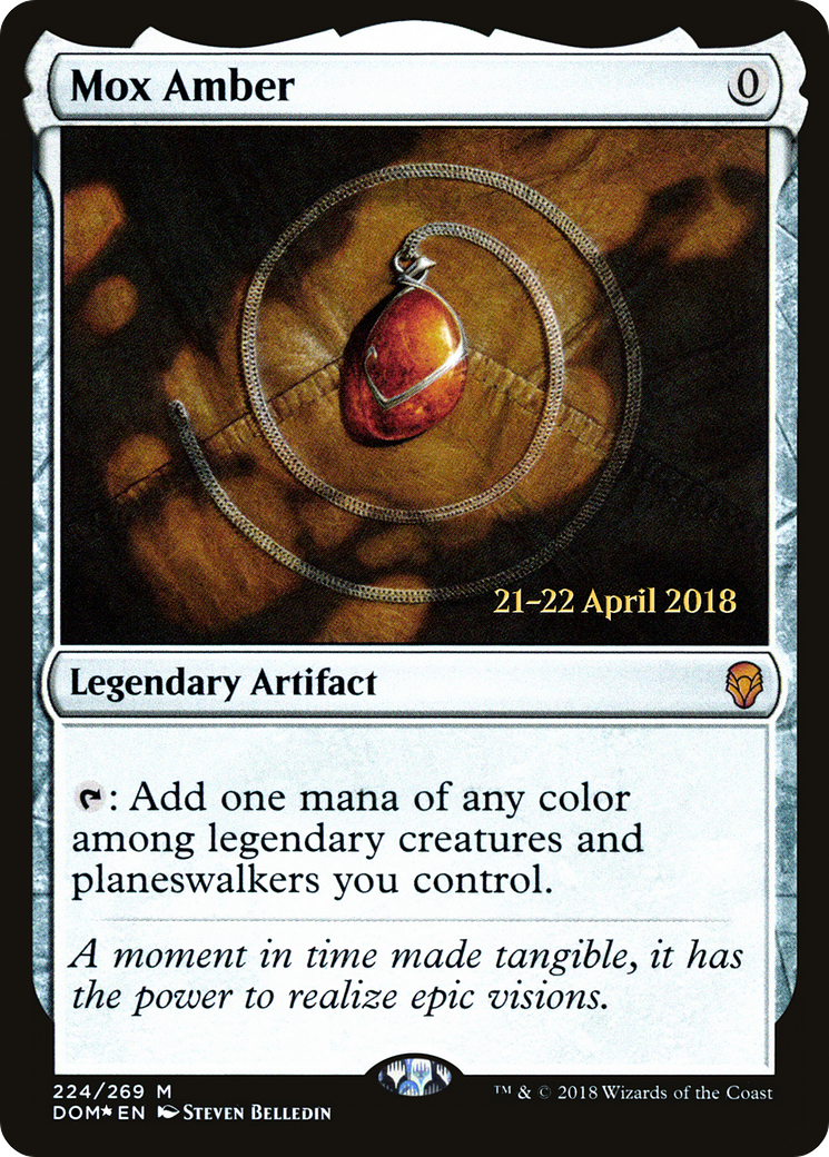 Mox Amber (PRE-224) - Dominaria Promos Foil
