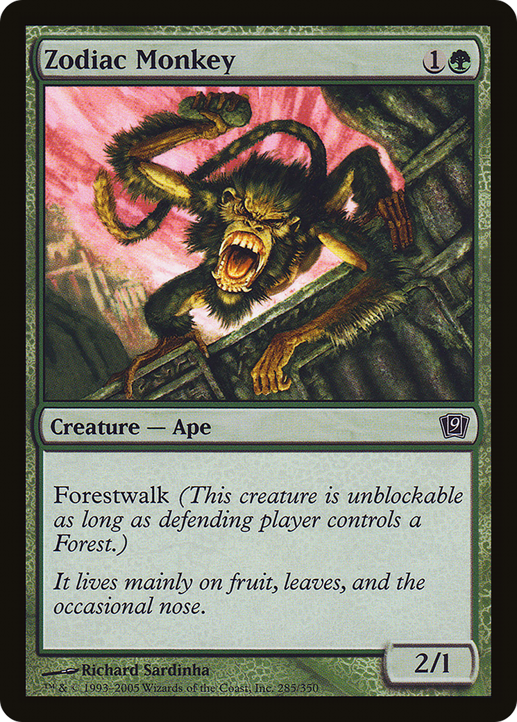 Zodiac Monkey (9ED-) - 9th Edition