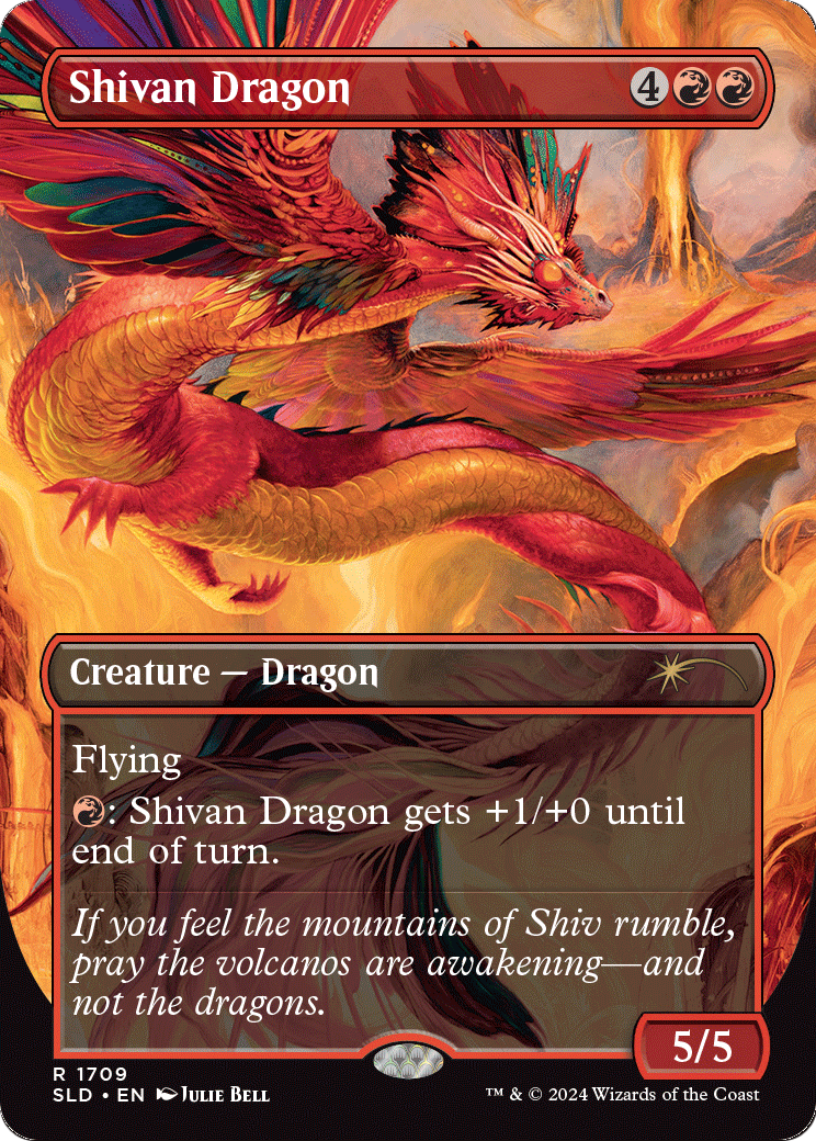 Shivan Dragon (1709) (SLD-1709) - Secret Lair Drop (Borderless)