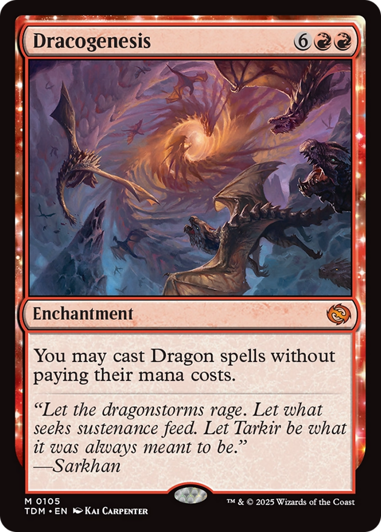 Dracogenesis (TDM-105) - Tarkir: Dragonstorm: (enchantment) Foil