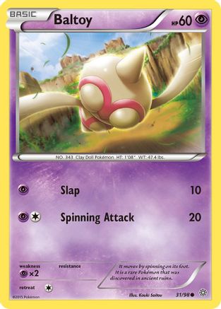 Baltoy (031/98) Reverse Holofoil [Ancient Origins] - Common