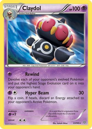 Claydol (33/98) Reverse Holofoil [Ancient Origins] - Rare