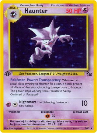 Haunter (006/62) 1st Edition Holofoil [Fossil] - Holo Rare