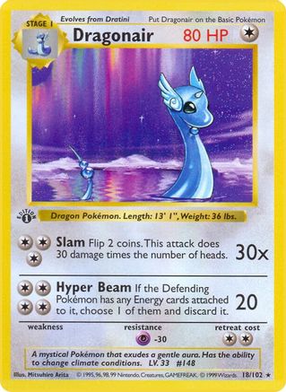 Dragonair (18/102) 1st Edition [Base Set Shadowless] - Rare