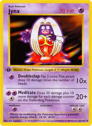 Jynx (031) 1st Edition [Base Set Shadowless] - Uncommon