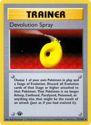 Devolution Spray (72/102) 1st Edition [Base Set Shadowless] - Rare