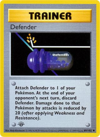 Defender (080/102) 1st Edition [Base Set Shadowless] - Uncommon