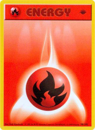 Fire Energy (098) 1st Edition [Base Set Shadowless] - Common