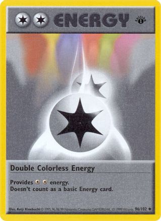 Double Colorless Energy (096) 1st Edition [Base Set Shadowless] - Uncommon