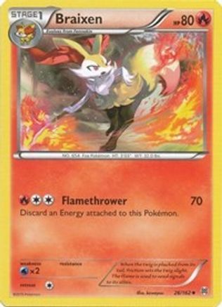 Braixen (026/162) Reverse Holofoil [BREAKthrough] - Uncommon