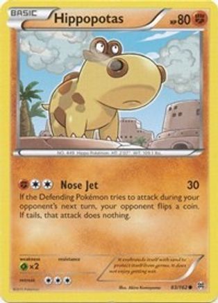 Hippopotas (083/162) Reverse Holofoil [BREAKthrough] - Common