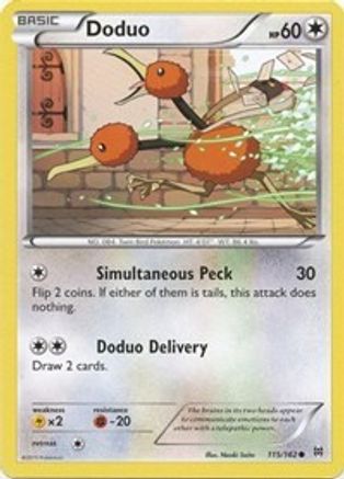 Doduo (115/162) Reverse Holofoil [BREAKthrough] - Common