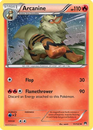 Arcanine (011/122) Reverse Holofoil [BREAKpoint] - Uncommon