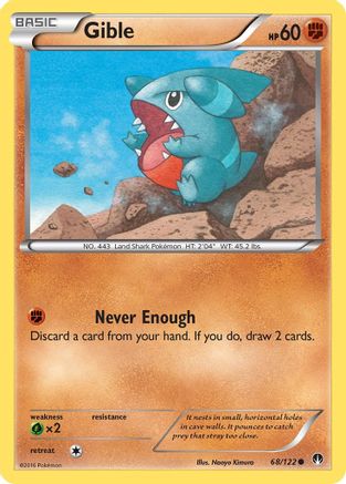 Gible (068/122) Reverse Holofoil [BREAKpoint] - Common