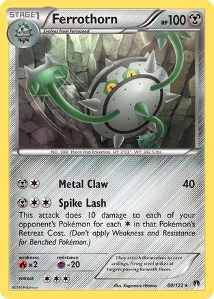 Ferrothorn (80/122) Reverse Holofoil [BREAKpoint] - Rare