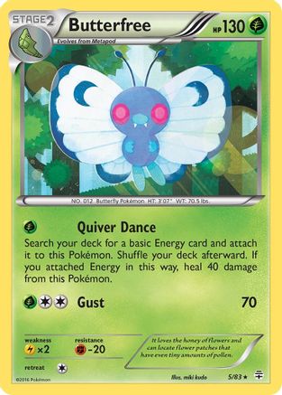 Butterfree (005/83) Reverse Holofoil [Generations] - Holo Rare