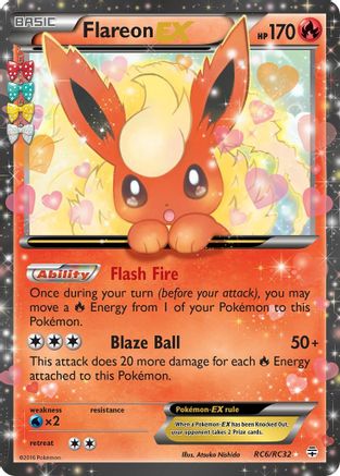 Flareon EX (RC6/83) Holofoil [Generations Radiant Collection] - Ultra Rare
