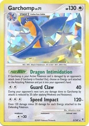Garchomp (Cracked Ice Holo) (5/147) Holofoil [Deck Exclusives] - Rare