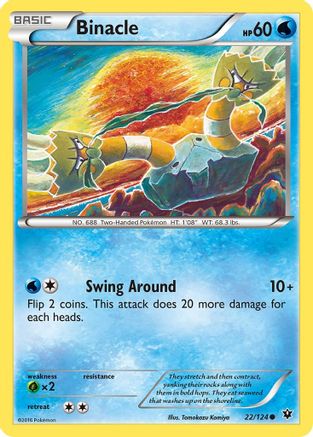 Binacle (022/124) Reverse Holofoil [Fates Collide] - Common