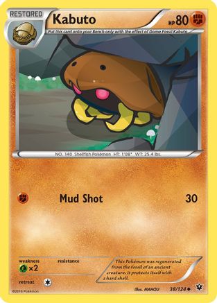 Kabuto (038/124) Reverse Holofoil [Fates Collide] - Uncommon