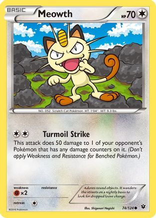 Meowth (074/124) [Fates Collide] - Common
