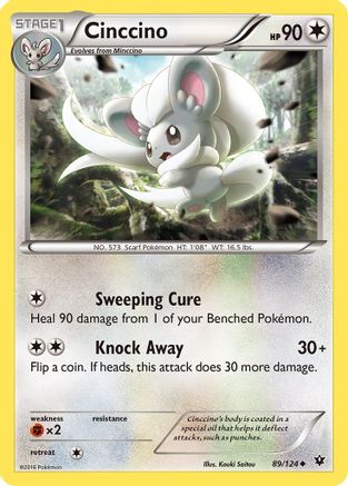 Cinccino (089/124) Reverse Holofoil [Fates Collide] - Uncommon