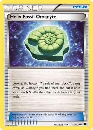 Helix Fossil Omanyte (102/124) [Fates Collide] - Uncommon