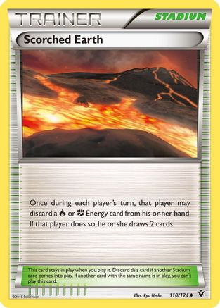 Scorched Earth 110  - Reverse Holofoil XY  Fates Collide - Uncommon