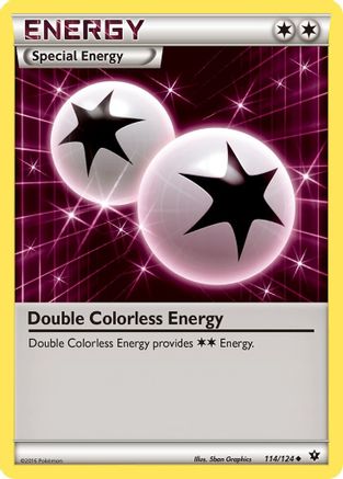 Double Colorless Energy (114/124) Reverse Holofoil [Fates Collide] - Uncommon