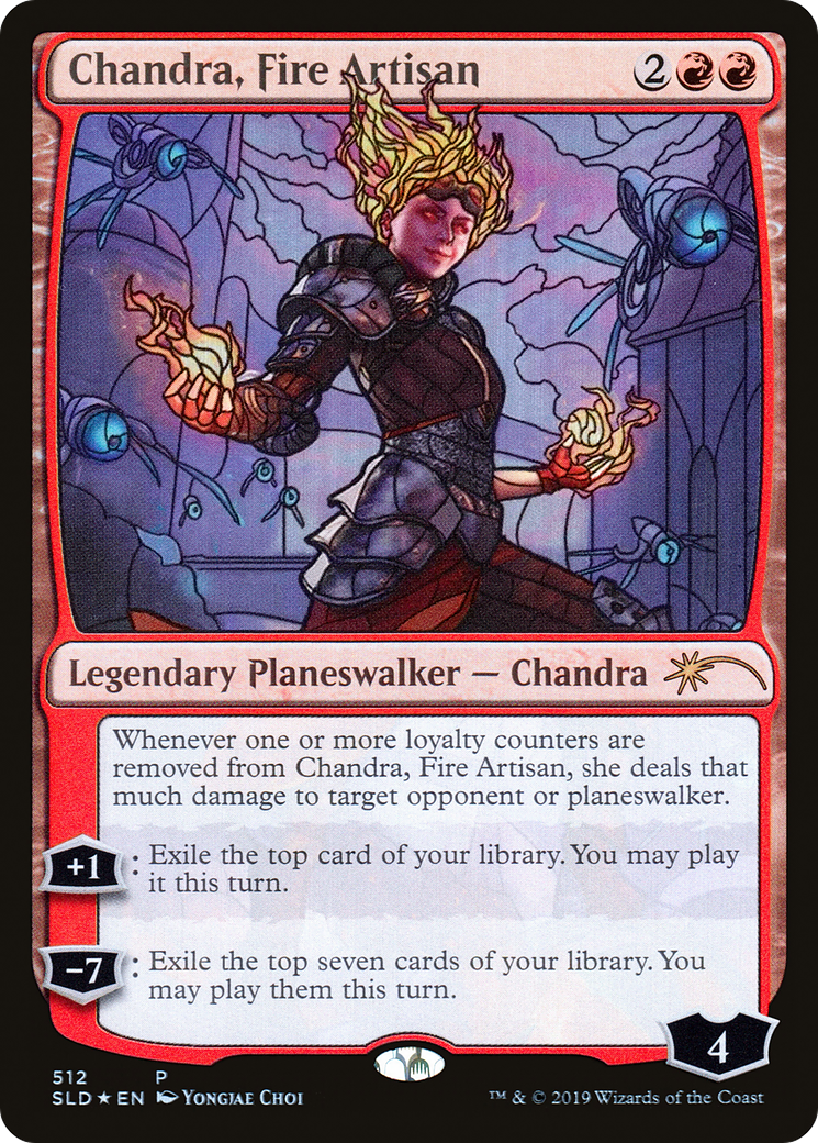 Chandra, Fire Artisan (Stained Glass) (SLD-512) - Secret Lair Drop Foil