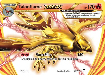 Talonflame BREAK (021/114) Holofoil [Steam Siege] - Rare BREAK