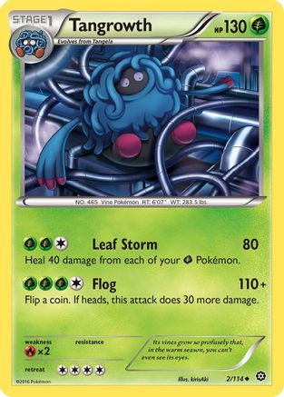 Tangrowth (002/114) Reverse Holofoil [Steam Siege] - Uncommon