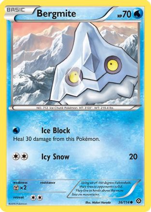 Bergmite (036/114) Reverse Holofoil [Steam Siege] - Common