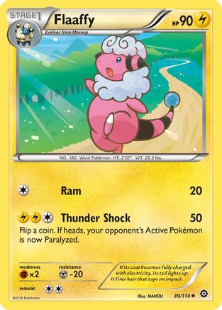 Flaaffy (039/114) Reverse Holofoil [Steam Siege] - Uncommon